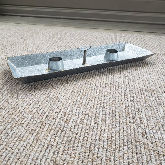 Galvanized Serving Tray Double Bottle Topper - Picture 3 of 9